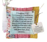 Simbolismo Poesie Quilts-Trapunta Di Preghiera Realizzata Individualmente, Design Quadrato Vintage Accanto A Mano, Coperta Di Poesia Simbolista Unica Per Te Stesso, Amico, Spirituale, Meditazione