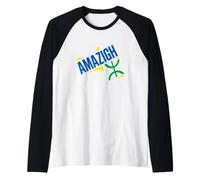 Simbolo Amazigh Yaz Identità berbera Moderna Maglia con Maniche Raglan