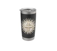 Simbolo AMDG cristiano cattolico - Alla maggior gloria di Bicchiere termico in acciaio inox doppia parete