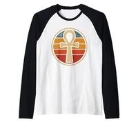Simbolo Ankh Antico Egitto Maglia con Maniche Raglan