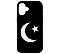 Simbolo bianco dell'Islam Crescent Moon e Star Minimalist Custodia per iPhone 16