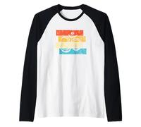 Simbolo Buddista retrò Om Aum Buddismo Meditazione Maglia con Maniche Raglan