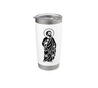 Simbolo cattolico di San Simone Pietro Bicchiere termico in acciaio inox doppia parete