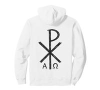 Simbolo Chi Rho della Chiesa primitiva - Cristogramma Felpa con Cappuccio