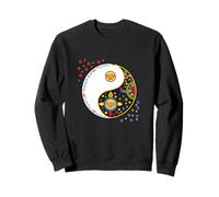 Simbolo colorato Segno per tao Yin e Yang Qi Gong o Tai Chi Felpa