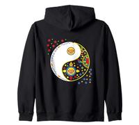Simbolo colorato Segno per tao Yin e Yang Qi Gong o Tai Chi Felpa con Cappuccio