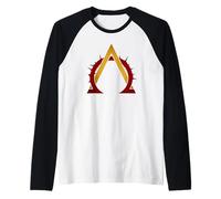Simbolo Cristiano per Gesù Cristo Alpha e Omega Maglia con Maniche Raglan