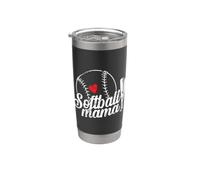 Simbolo Cuore Mamma Softball Bicchiere termico in acciaio inox doppia parete