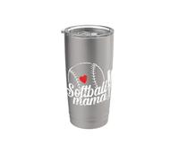 Simbolo Cuore Mamma Softball Bicchiere termico in acciaio inox doppia parete