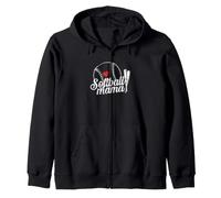 Simbolo Cuore Mamma Softball Felpa con Cappuccio