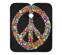 Simbolo Dei Fiori Della Pace Barber Cape Regolabile Mantella Parrucchiere Lavabile Taglio Di Capelli Mantello Per Uomini Bambini Barbieri 140X168Cm