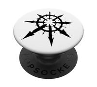 Simbolo del caos, cavaliere di guerra, modello di guerra, fazione del caos PopSockets PopGrip Adesivo