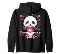 Simbolo del Cuore del Panda Kawaii | Cute Panda San Felpa con Cappuccio