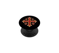 Simbolo della croce cattolica di Gerusalemme - cavaliere PopSockets PopGrip Adesivo