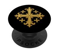 Simbolo della croce cattolica di Gerusalemme PopSockets PopGrip Adesivo