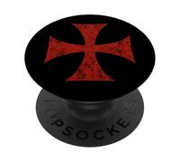 Simbolo della croce templare del Regno di Gerusalemme PopSockets PopGrip Adesivo