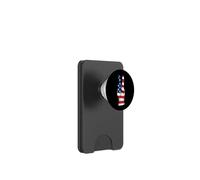 Simbolo della mano del segno della pace dell'orgoglio degli Stati Uniti con sovrapposizione della bandiera PopSockets PopWallet per MagSafe