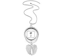 Simbolo della tastiera 2 Art Deco Fashion Pendant Angel Wings Rotante Collana Gioielli