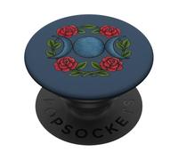 Simbolo della triplice luna rosa della dea tripla PopSockets PopGrip Adesivo