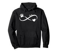 Simbolo dell'amore infinito con zampa e cuore ~ Design carino per Felpa con Cappuccio
