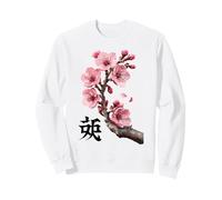 Simbolo dell'anima dei Fiori di ciliegio Rami Rosa Petali Emblema Felpa