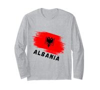 Simbolo dell'aquila a Doppia Testa della Bandiera Rossa dell'Albania Maglia a Manica