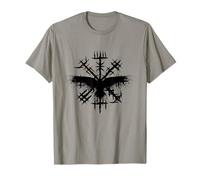 Simbolo delle rune vichinghe Vegvisir Nordic Celtic Raven Co Maglietta