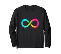 Simbolo dell'infinito Graffiti Arcobaleno Maglia a Manica