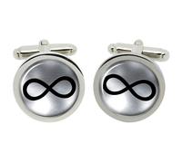 Simbolo Dell'Infinito Metallico Gemelli IN Cromo Scatola