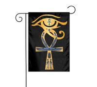 Simbolo dell'occhio di Horus nell'antico Egitto, bandiera da giardino, per esterni, per feste e feste (30,5 x 45,7 cm)