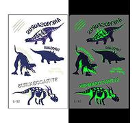 Simbolo di dinosauro per ragazzi, tatuaggi temporanei, adesivi in resina luminosi che brillano al buio, riempitivi, artigianato