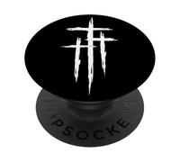 Simbolo di Gesù Cristo Cristiano Grassetto Tre Croci PopSockets PopGrip Adesivo