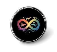 Simbolo di neurodiversità, spilla da bavero carina, distintivo in metallo, rotondo, giacca, cappello, borsa, accessori, gioielli