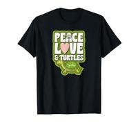 Simbolo di Pace Amore e Tartarughe Cuore Pace Maglietta