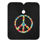 Simbolo Di Pace E Amore Tinto A Nodi Barber Cape Lavabile Mantella Taglio Capelli Impermeabile Grembiule Da Parrucchiere Per Uomini Parrucchieri Barbieri 140X168Cm