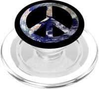 Simbolo di pace mondiale con sfondo terra del segno di pace mondiale PopSockets PopGrip per MagSafe