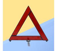 Simbolo di pericolo sul ciglio della strada del segnale di sicurezza