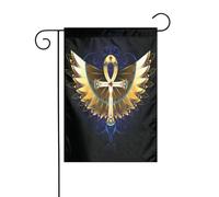 Simbolo egizio Ankh, significato, simbolismo e storia, bandiera da giardino, per esterni, per feste e feste (30,5 x 45,7 cm)