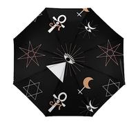 Simbolo Esoterico Modello Antivento Viaggio Manuale 3 Pieghevole Ombrello Impermeabile Automatico Rainbrella Per Uomo Donna