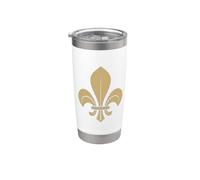 SIMBOLO FLEUR DE LIS FLEUR-DE-LYS ARALDRY FRANCIA Bicchiere termico in acciaio inox doppia parete