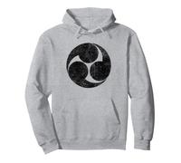 Simbolo Giapponese Shinto Tomome Mitsudomome Yin-Yang Zen Felpa con Cappuccio