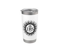 SIMBOLO IHS CRISTOGRAMMA MONOGRAMMA GESÙ CRISTO Bicchiere termico in acciaio inox doppia parete