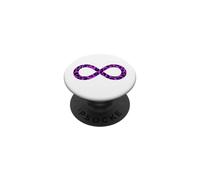 Simbolo infinito rosa e viola con stampa leopardata PopSockets PopGrip Adesivo