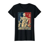 Simbolo Logico filosofo Greco Classico Aristotele Maglietta con Stampa Grafica Economica, Donna, Nero, XL