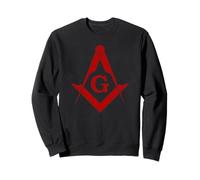SIMBOLO MASONIC SQUARE E BUSSOLA MASONICA ROSSO Felpa