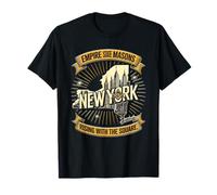 Simbolo massonico con"Empire_state_muratori di NY"NY_S&C Maglietta