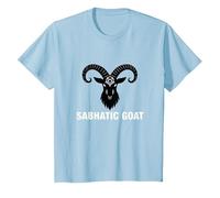 Simbolo Mistico Occulto della Capra sabbatica di Baphomet Maglietta, Bambini, Celeste, 12 Anni