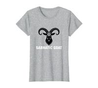 Simbolo Mistico Occulto della Capra sabbatica di Baphomet Maglietta, Donna, Grigio Melange, M