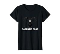 Simbolo Mistico Occulto della Capra sabbatica di Baphomet Maglietta, Donna, Nero, XL