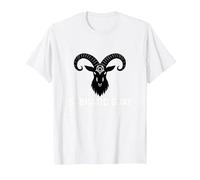 Simbolo Mistico Occulto della Capra sabbatica di Baphomet Maglietta, Uomo, Bianco, L